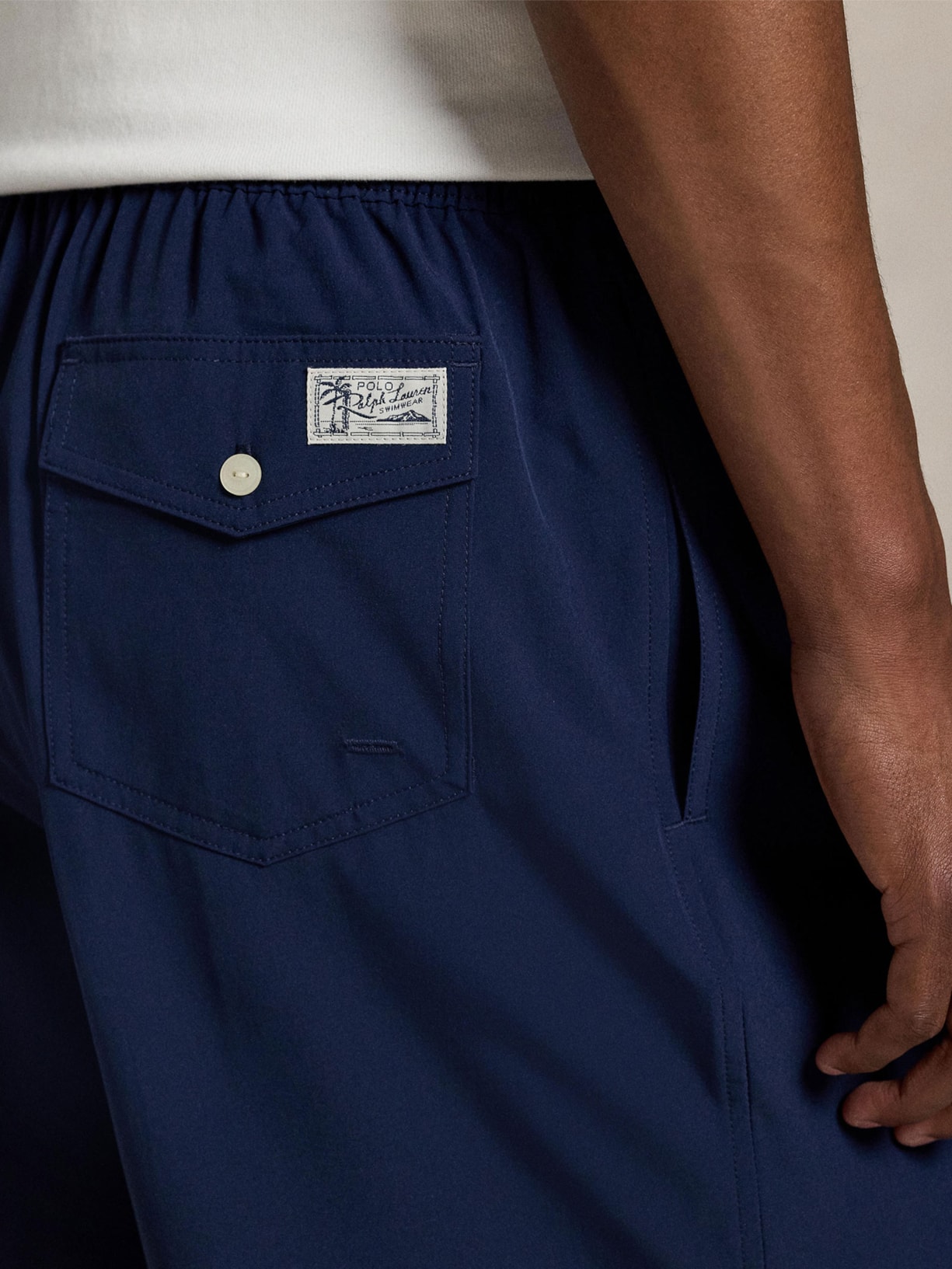 Short Masculino Traveler Mid Classic Logo Azul Polo Ralph Lauren