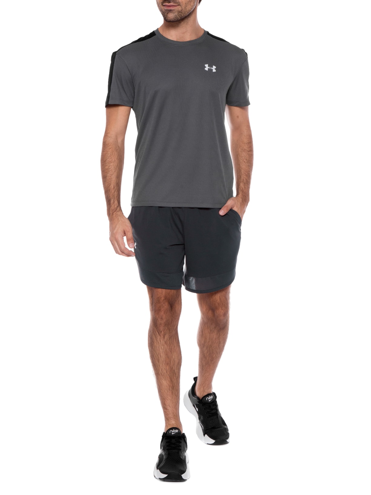 Short Masculino Ua Training Stretch Cinza Under Armour
