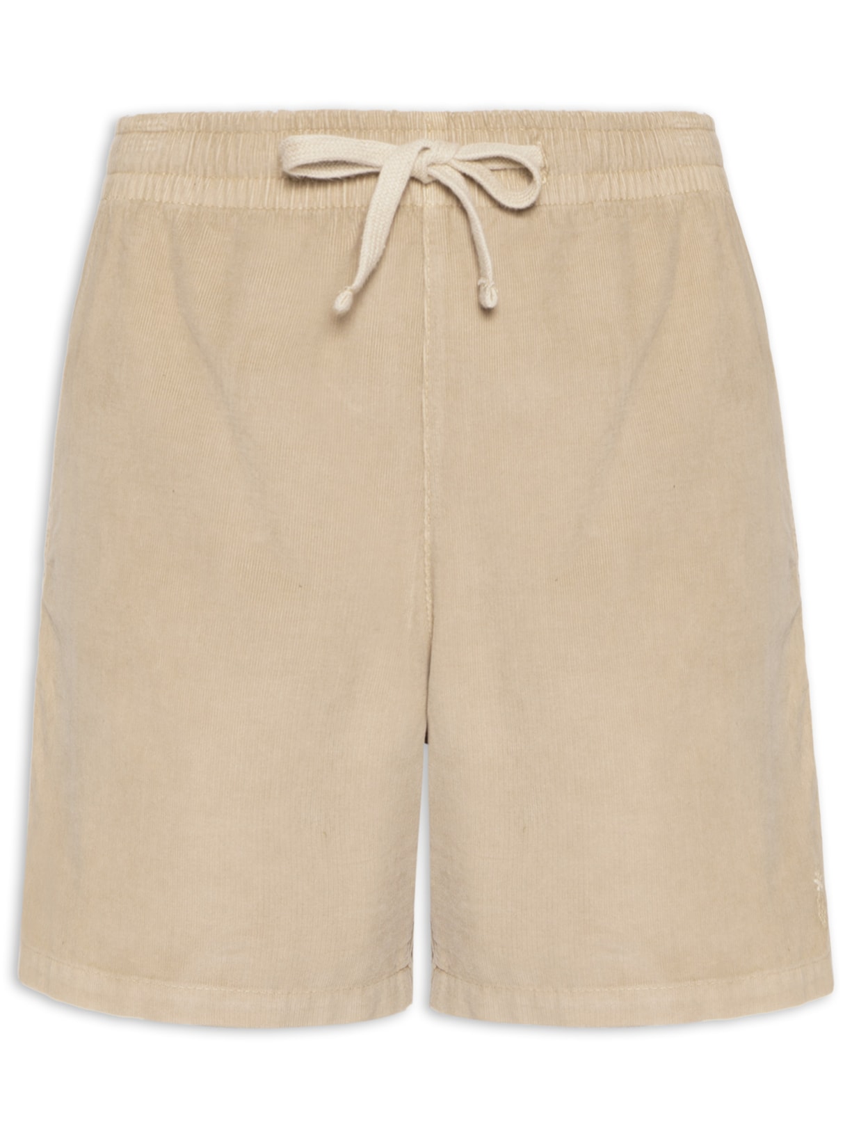 Short Masculino Veludo Cotelê - Bege