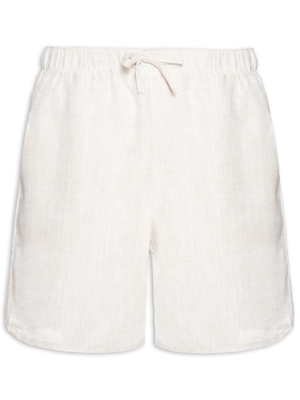 Short Masculino Viés Linen Cru - Bege