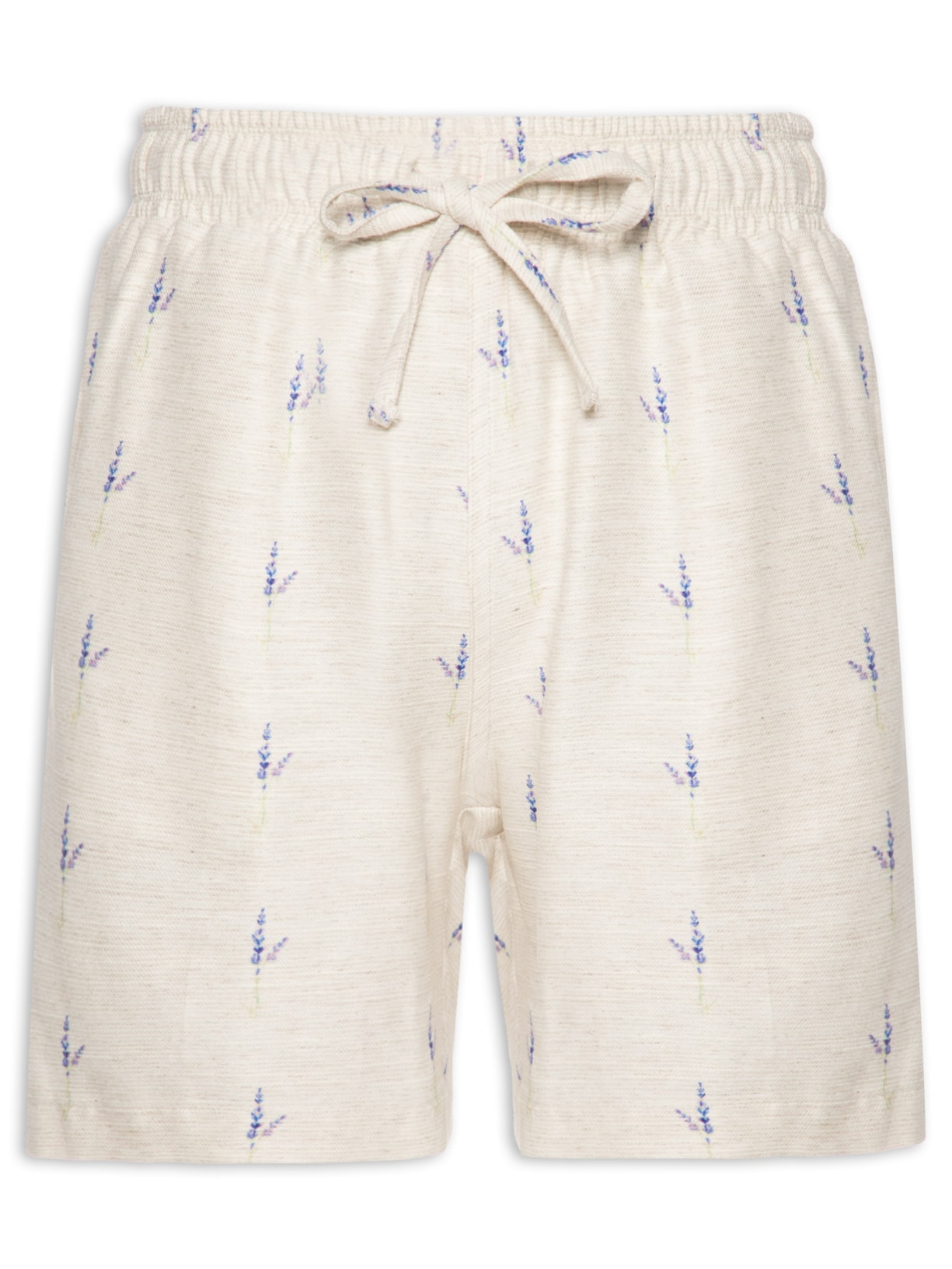 Short Masculino Viscolinho Estampado - Bege