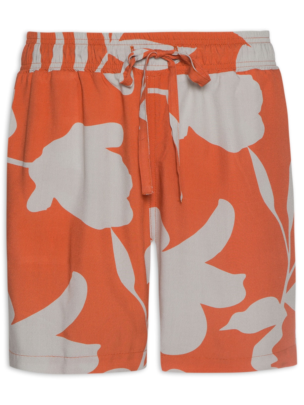 Short Masculino Viscose Estampado - Laranja