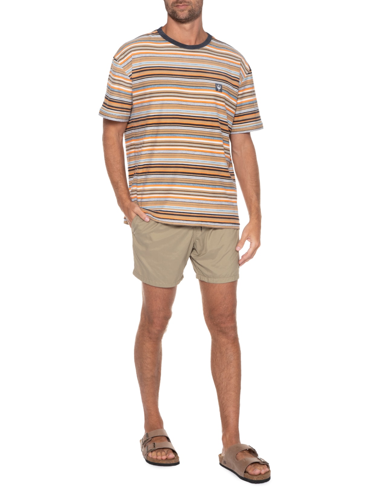 Short Masculino Voley Style Bege Armadillo