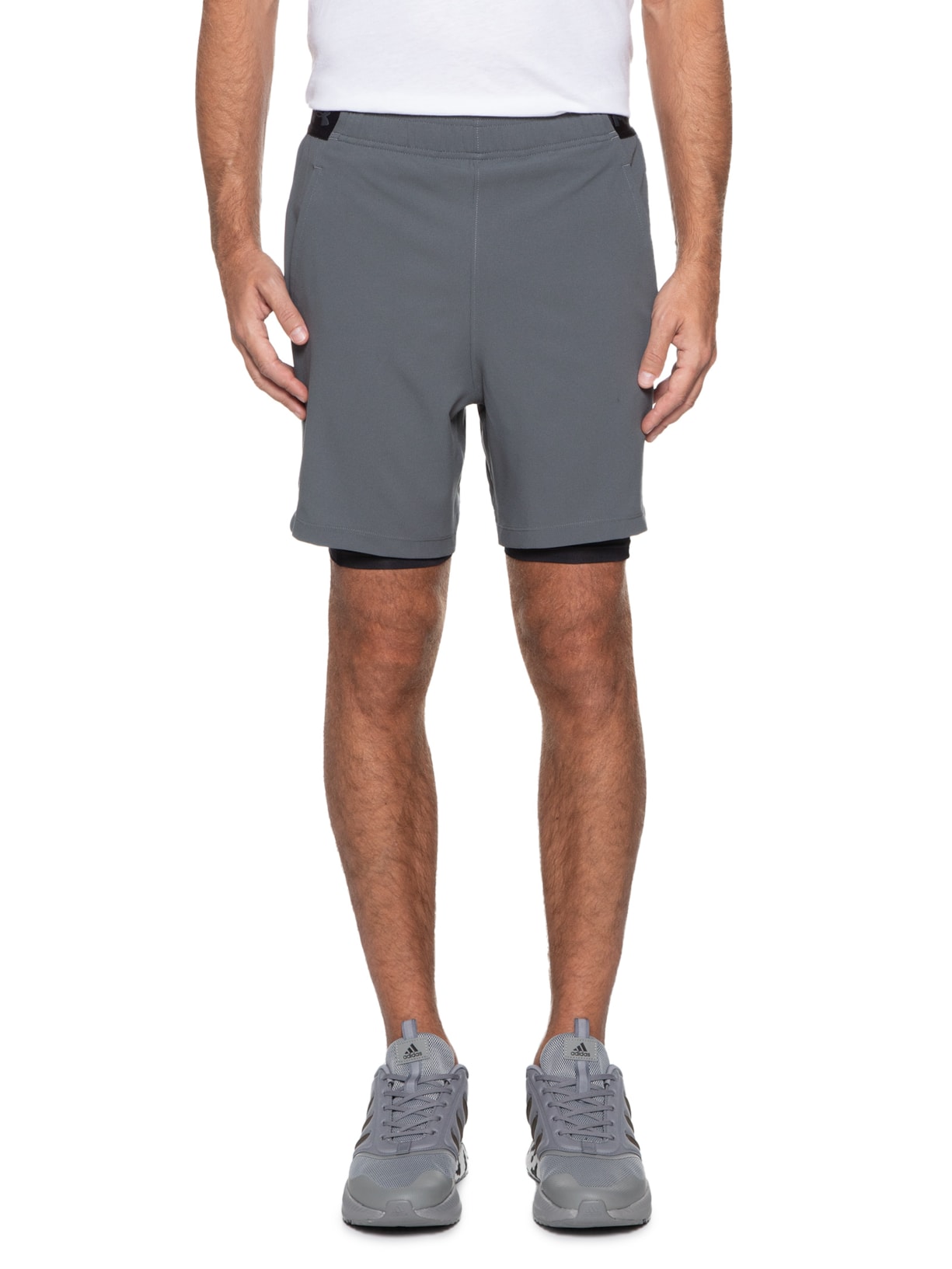Short Masculino Woven 2 Em 1 Cinza Under Armour