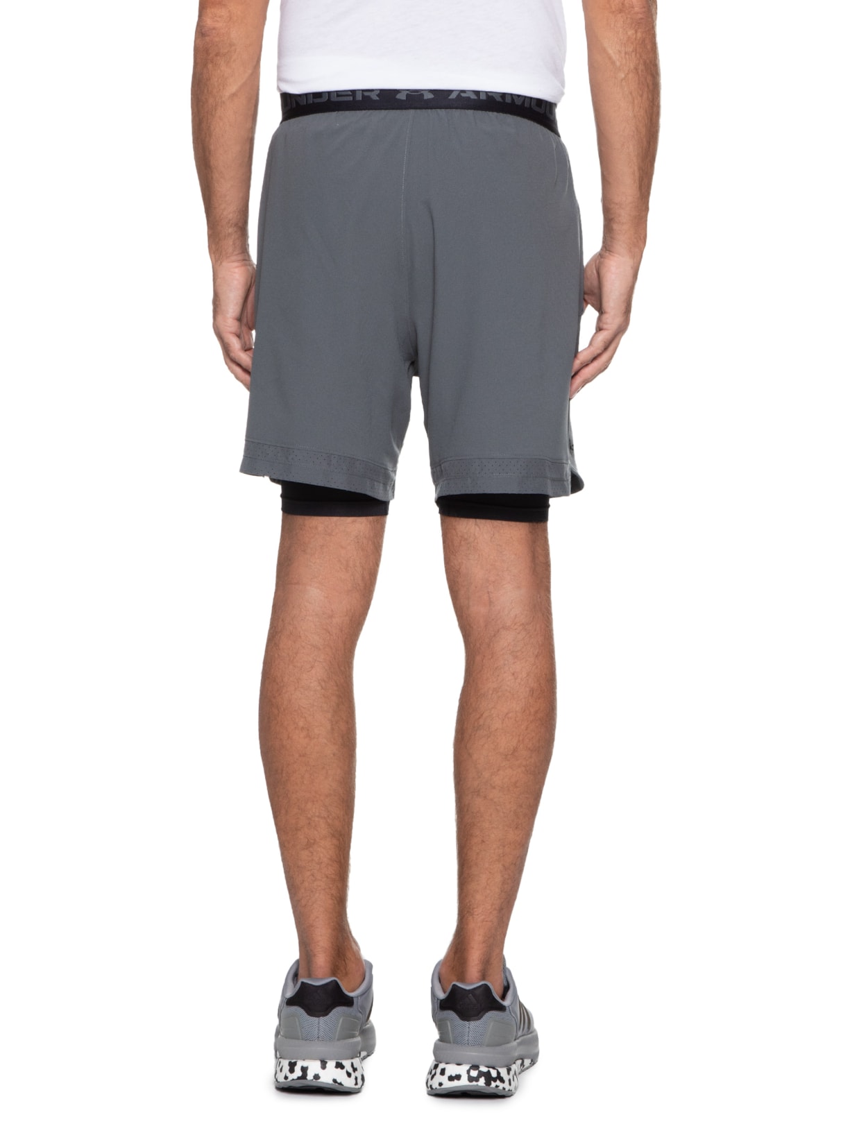 Short Masculino Woven 2 Em 1 Cinza Under Armour