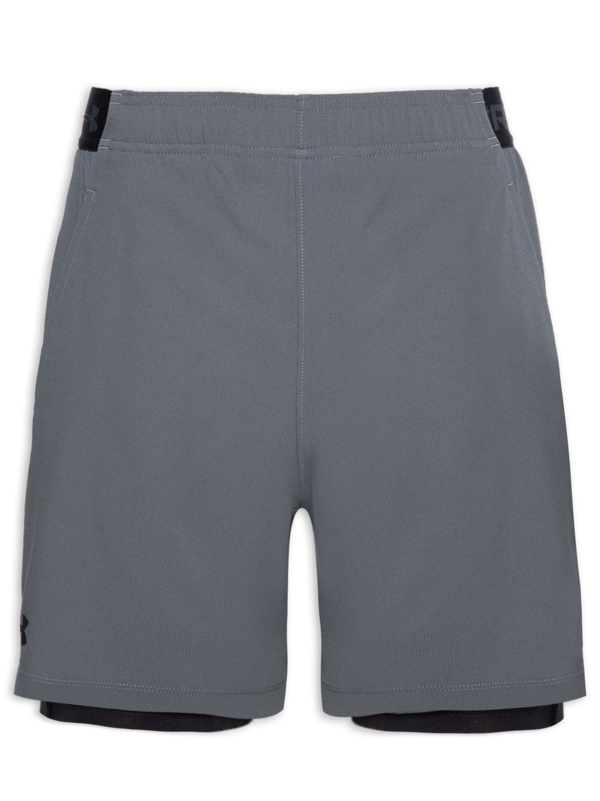 Short Masculino Woven 2 Em 1 Cinza Under Armour