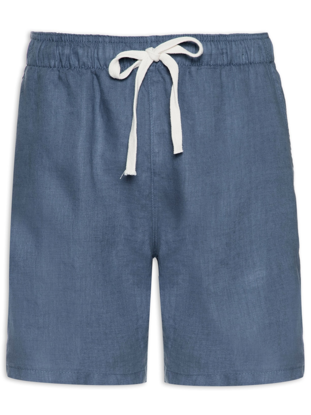 Short Masculno Puro Linho Pier - Azul
