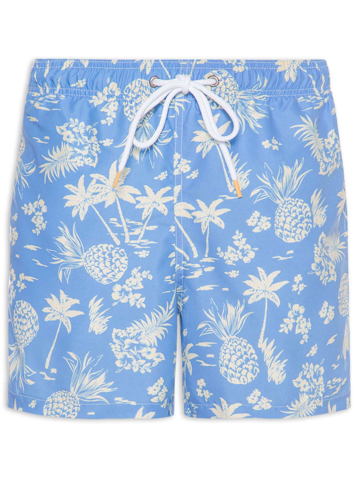 Short Praia Masculino Abacaxi Azul Pineapple