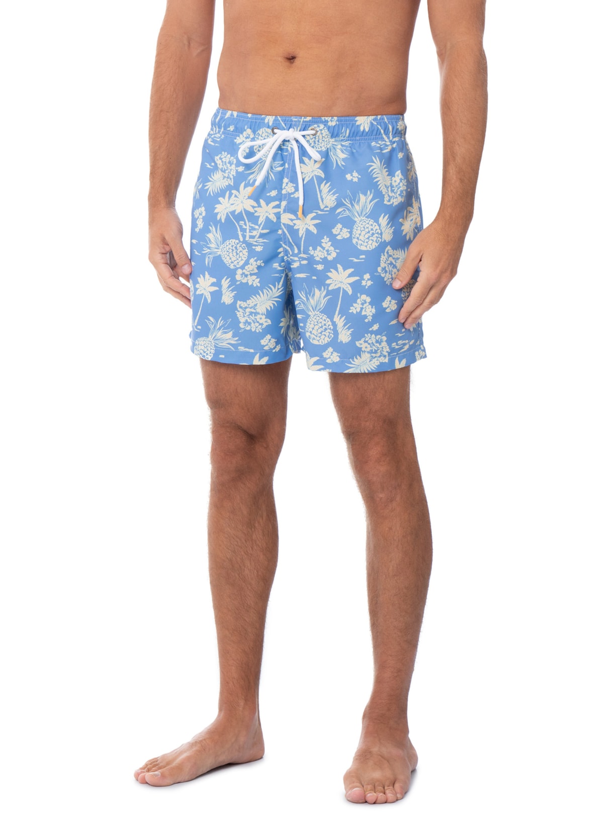 Short Praia Masculino Abacaxi Azul Pineapple