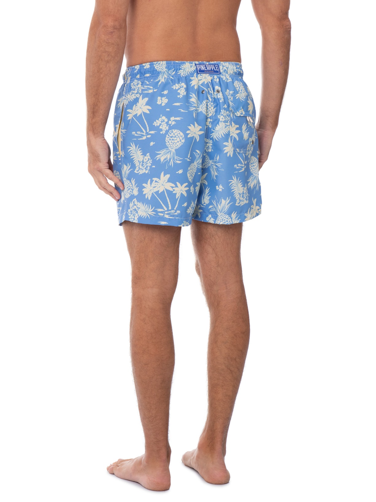 Short Praia Masculino Abacaxi Azul Pineapple