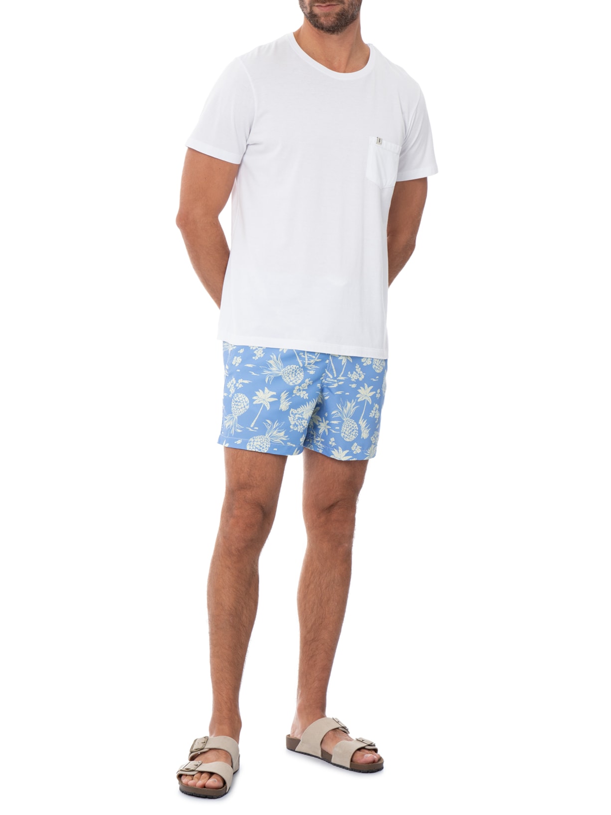 Short Praia Masculino Abacaxi – Azul Pineapple