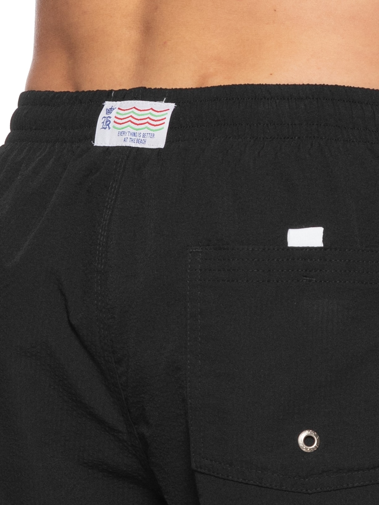 Short Praia Masculino Anarruga Liso Preto Sergio K