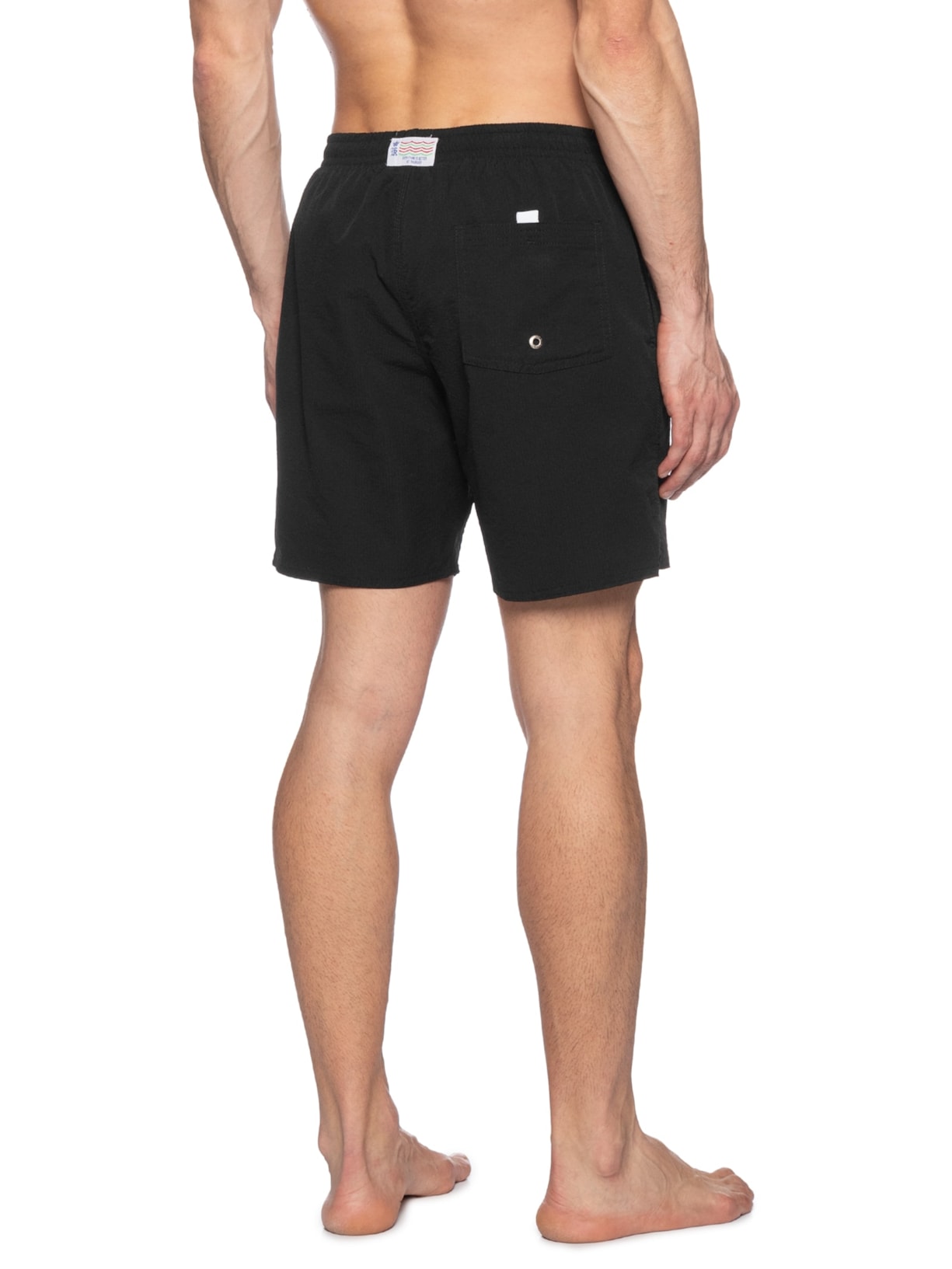 Short Praia Masculino Anarruga Liso Preto Sergio K