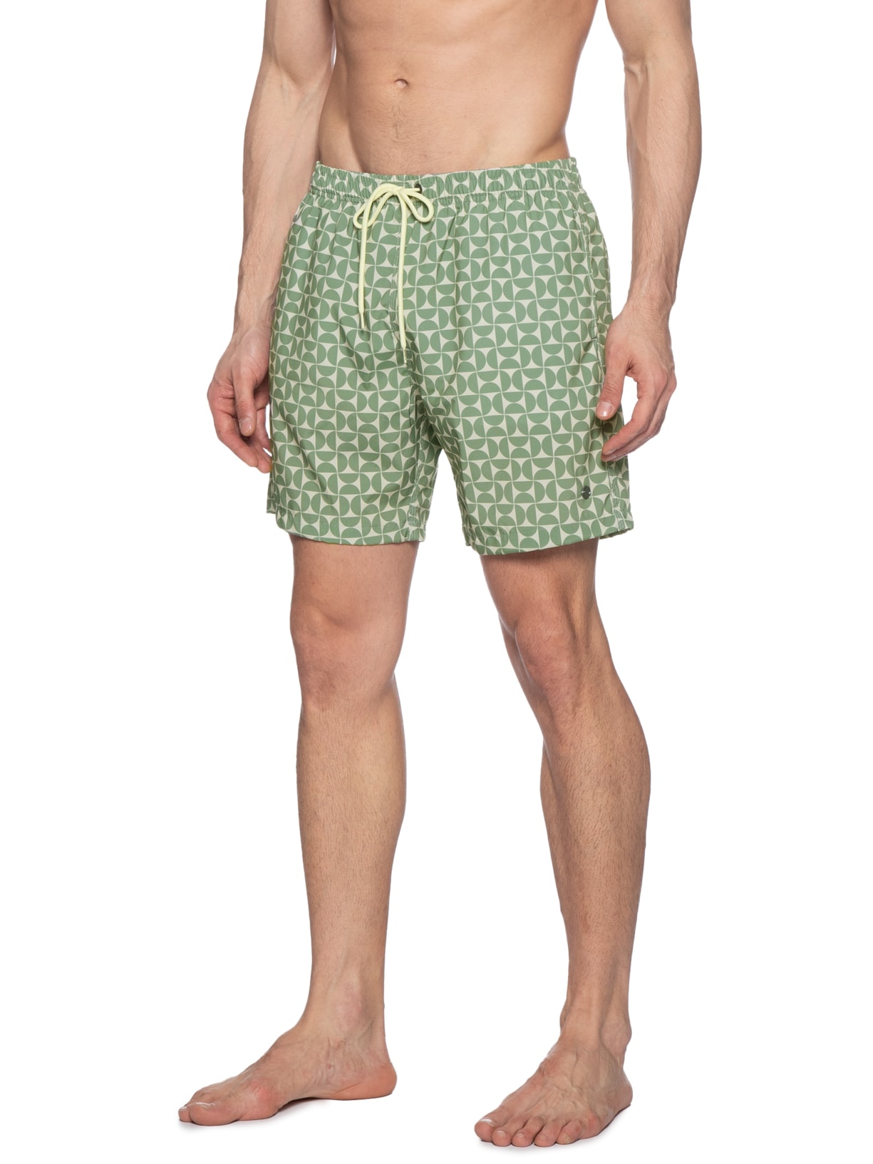 Short Praia Masculino Estampa Artsy Verde Sergio K