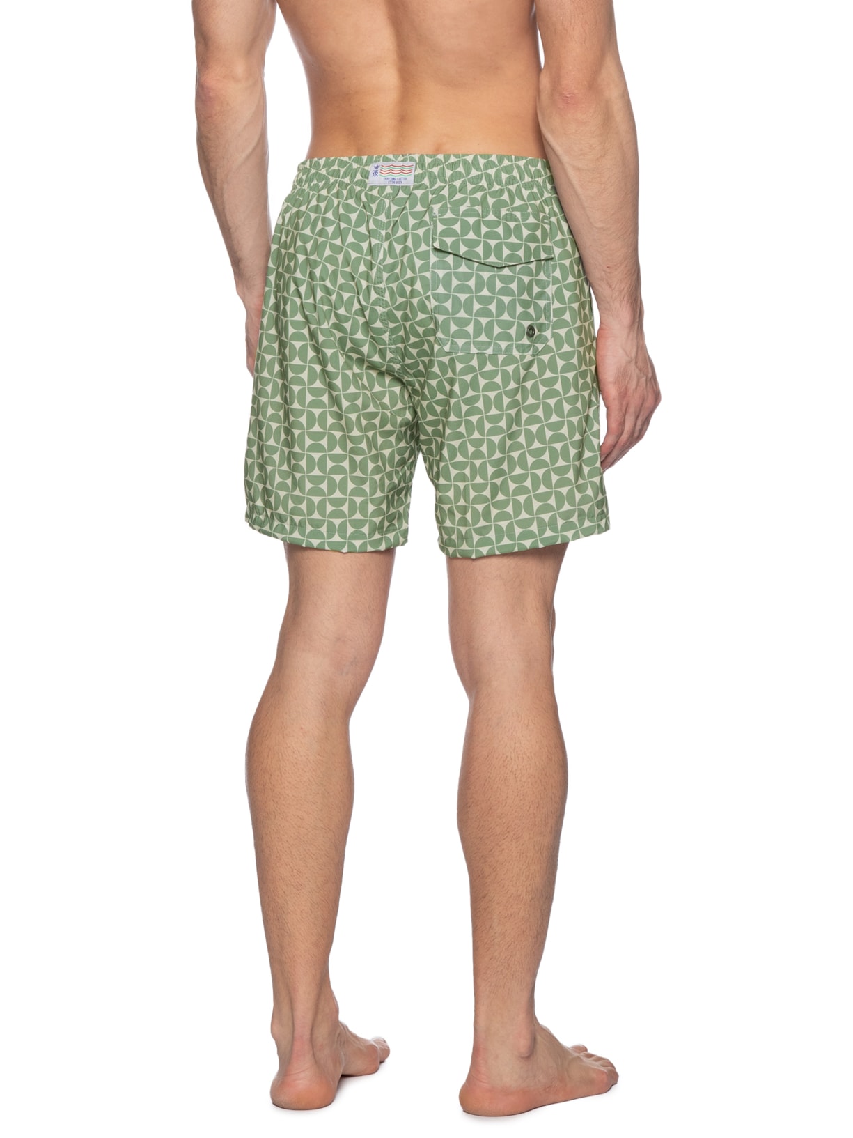 Short Praia Masculino Estampa Artsy Verde Sergio K