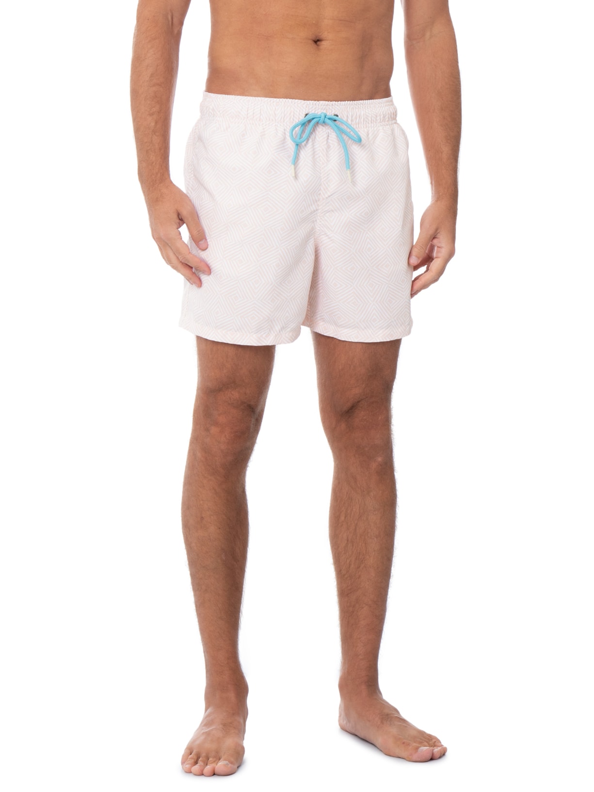 Short Praia Masculino Estampado Cascais Laranja Pineapple