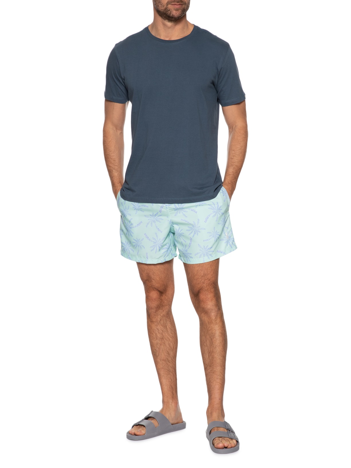 Short Praia Masculino Estampado Coconut Verde Pineapple