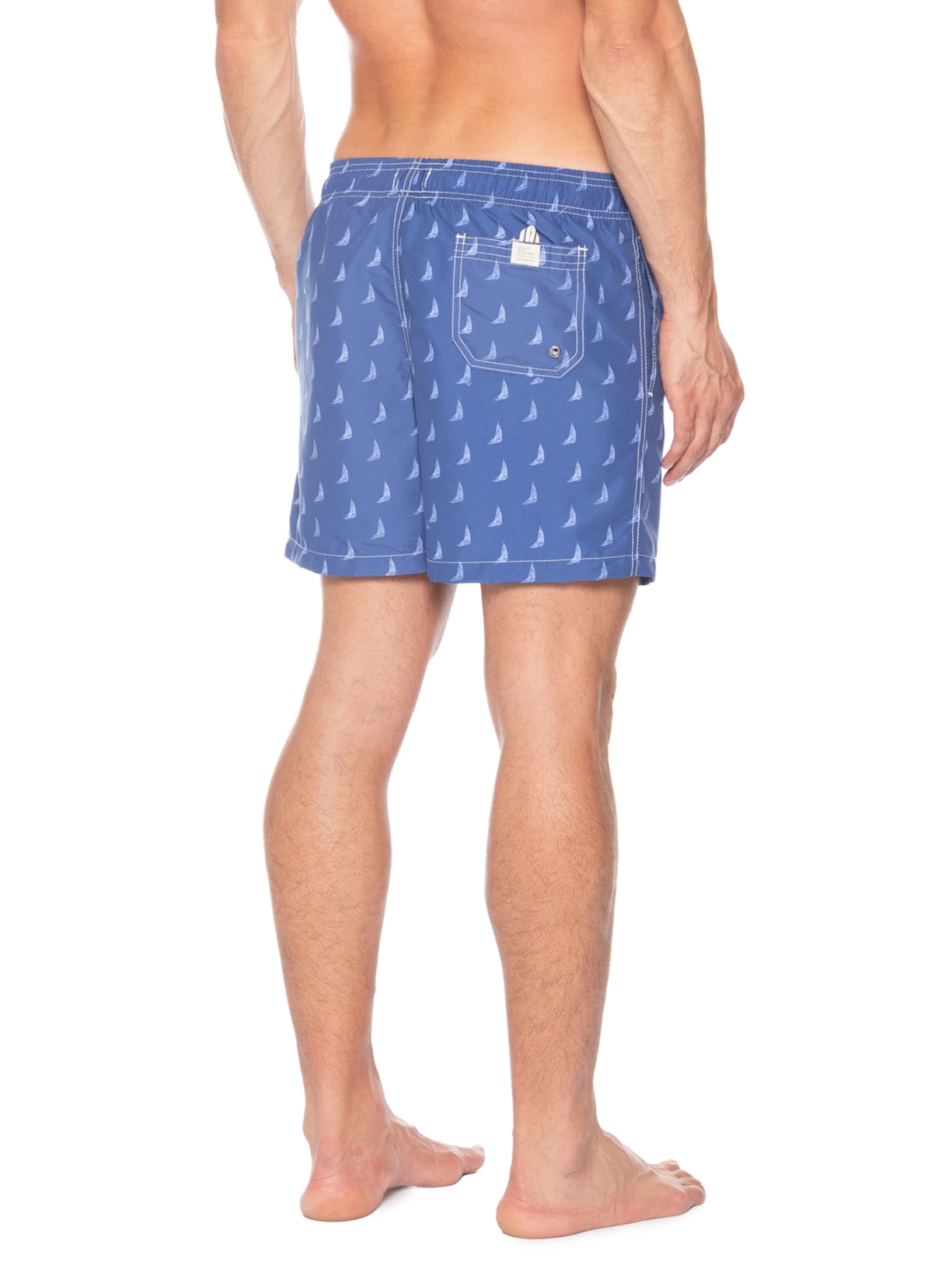 Short Praia Masculino Estampado Pine Veleiro Azul Pineapple