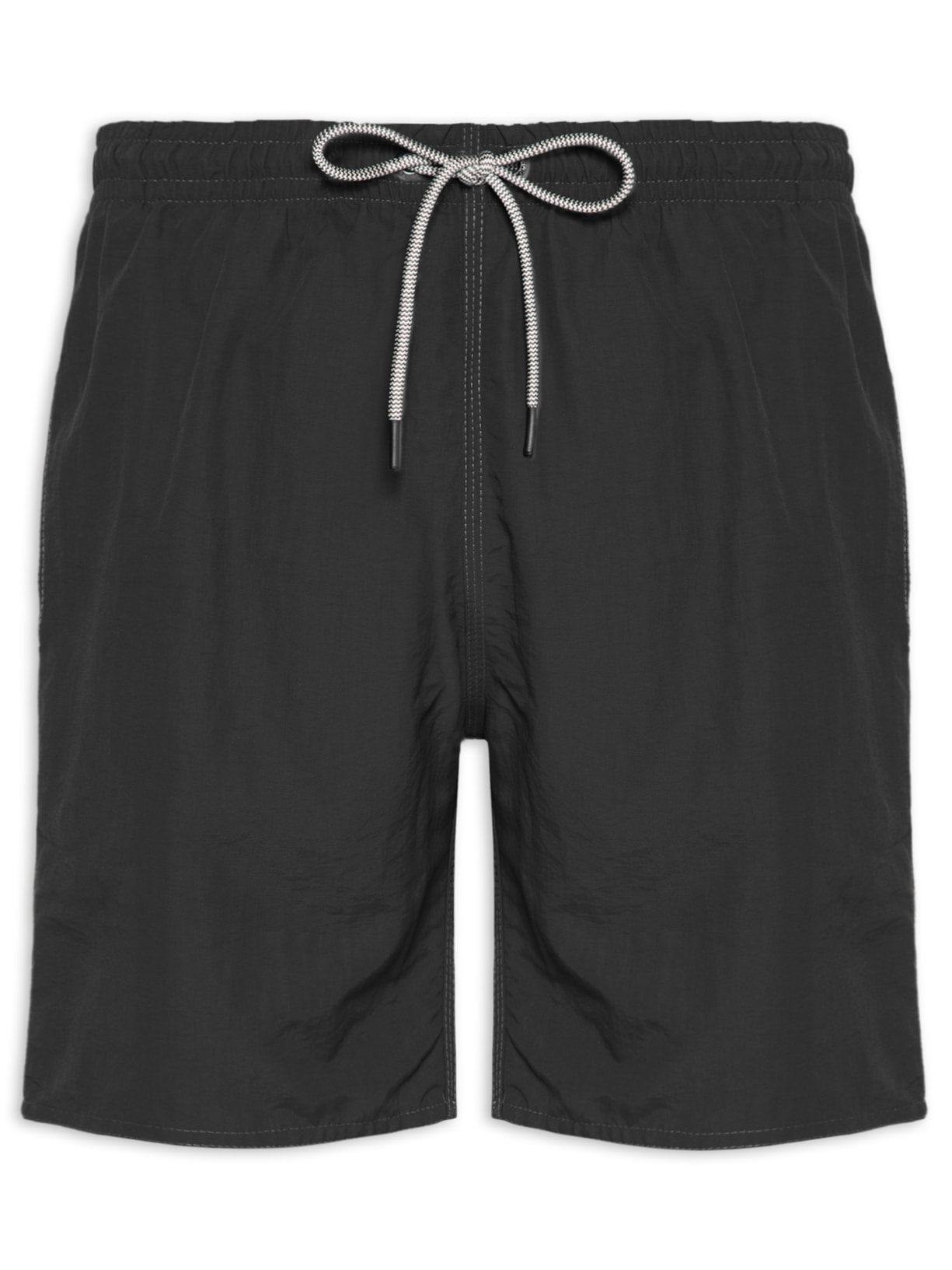 Short Praia Masculino Gorgurão Poliamida Preto Sergio K