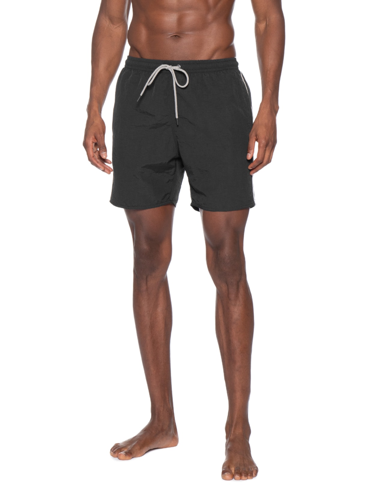 Short Praia Masculino Gorgurão Poliamida Preto Sergio K