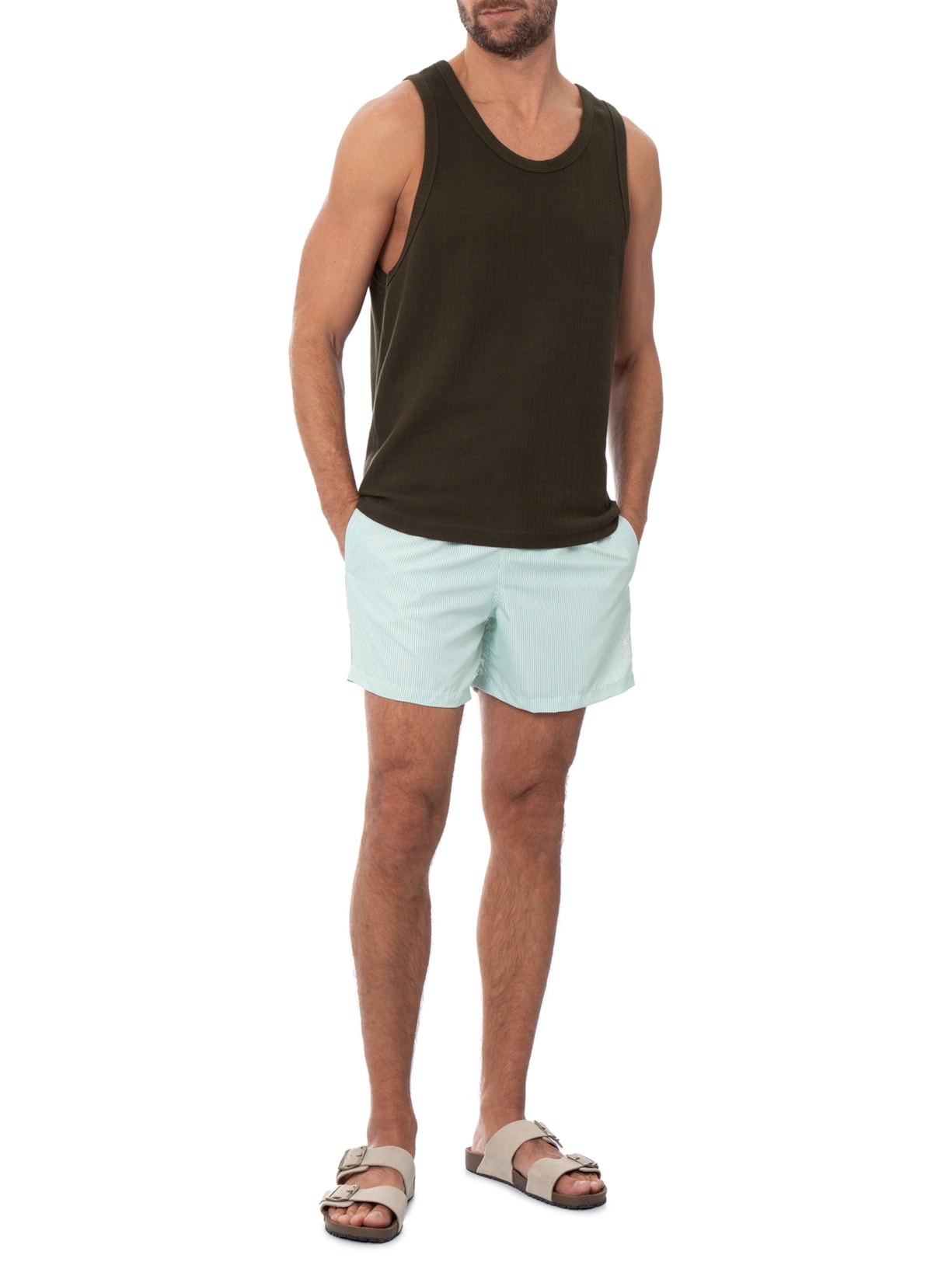 Short Praia Masculino Poolside Verde Pineapple