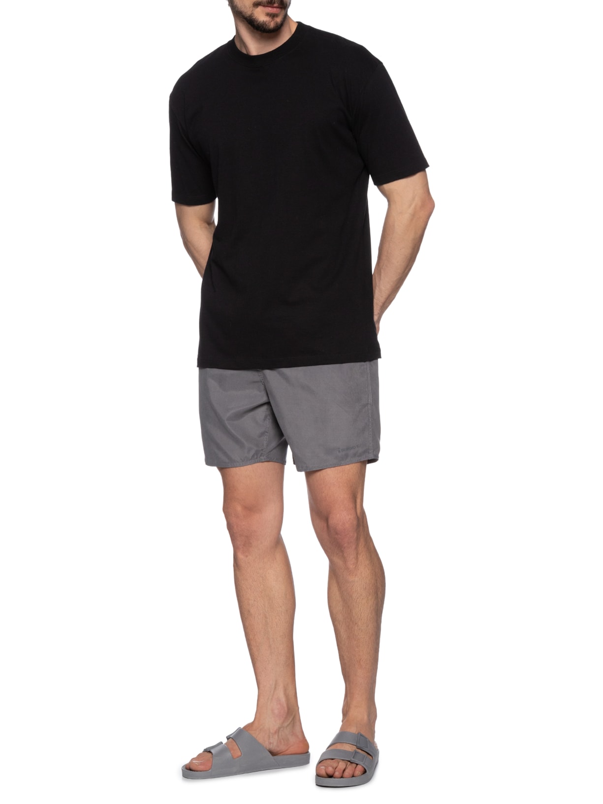 Short Praia Masculino Stoned Peach Cinza Sergio K