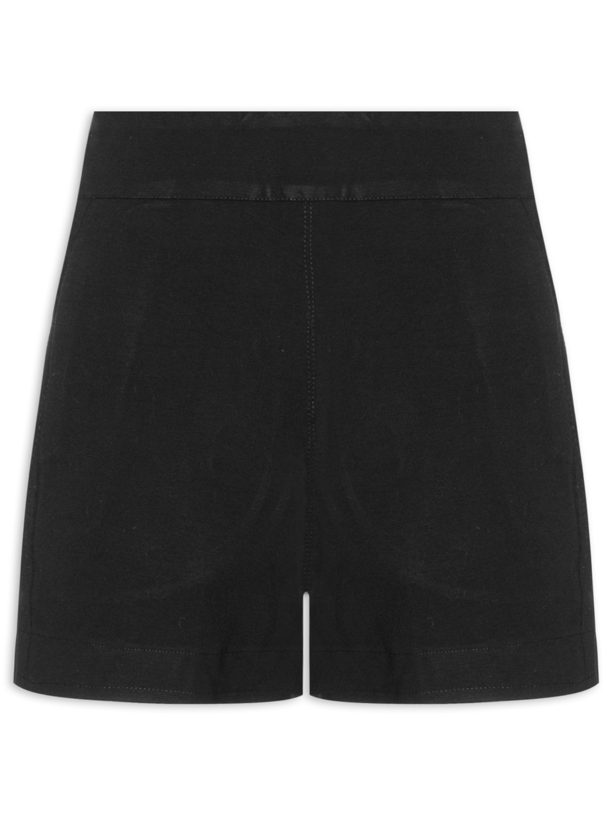 Short Recorte Diagonal Preto Preto Animale