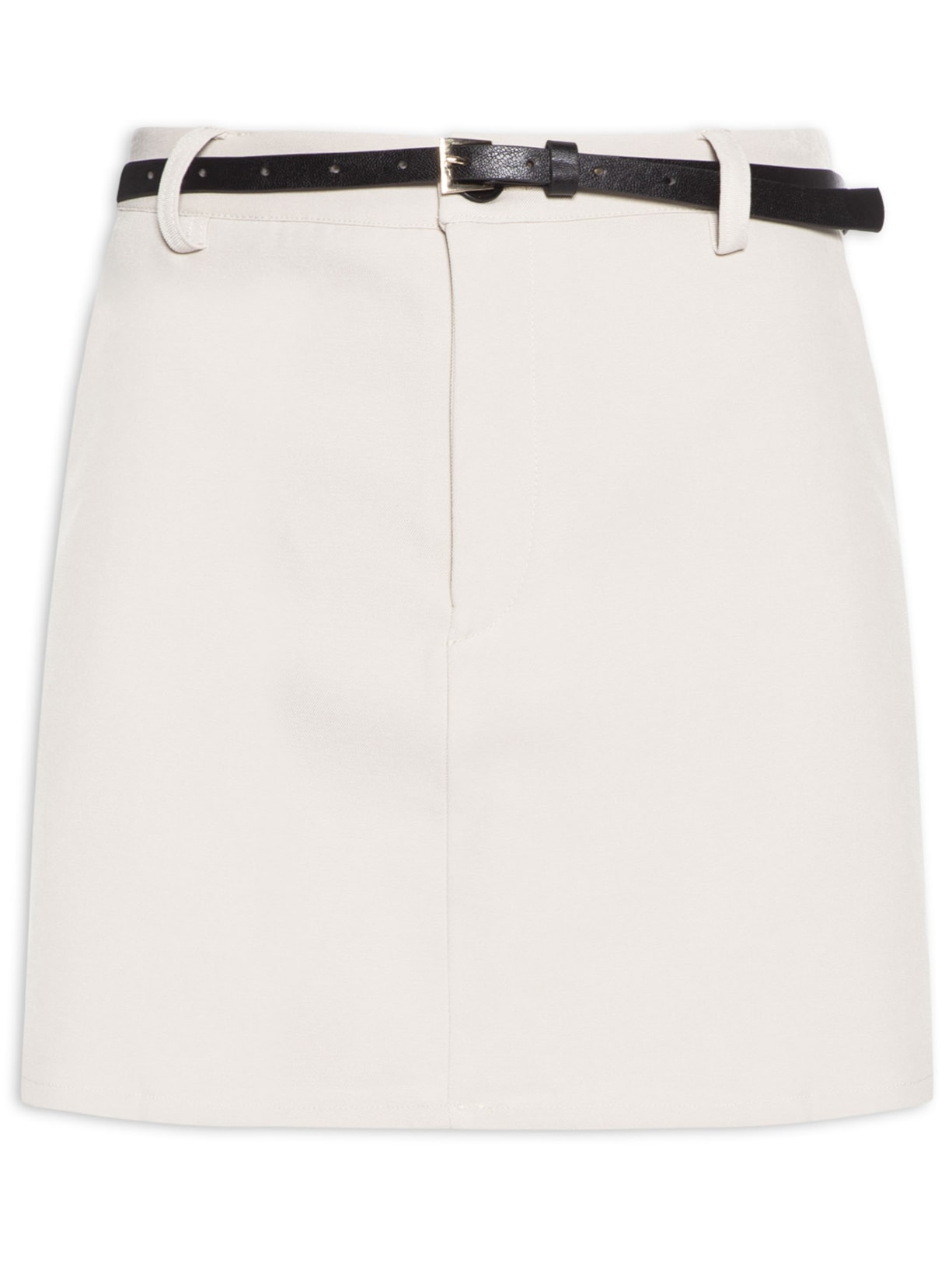 Short Saia Alfaiataria Básico - Bege