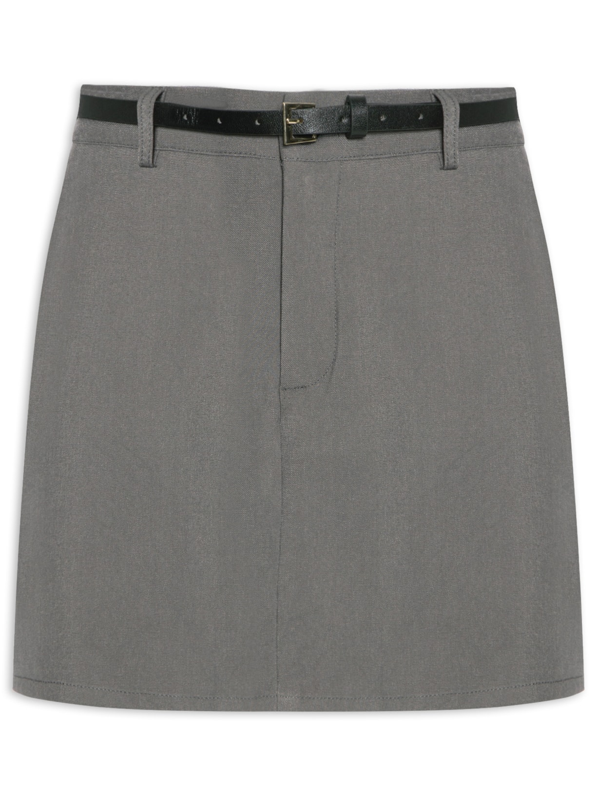 Short Saia Alfaiataria Básico - Cinza