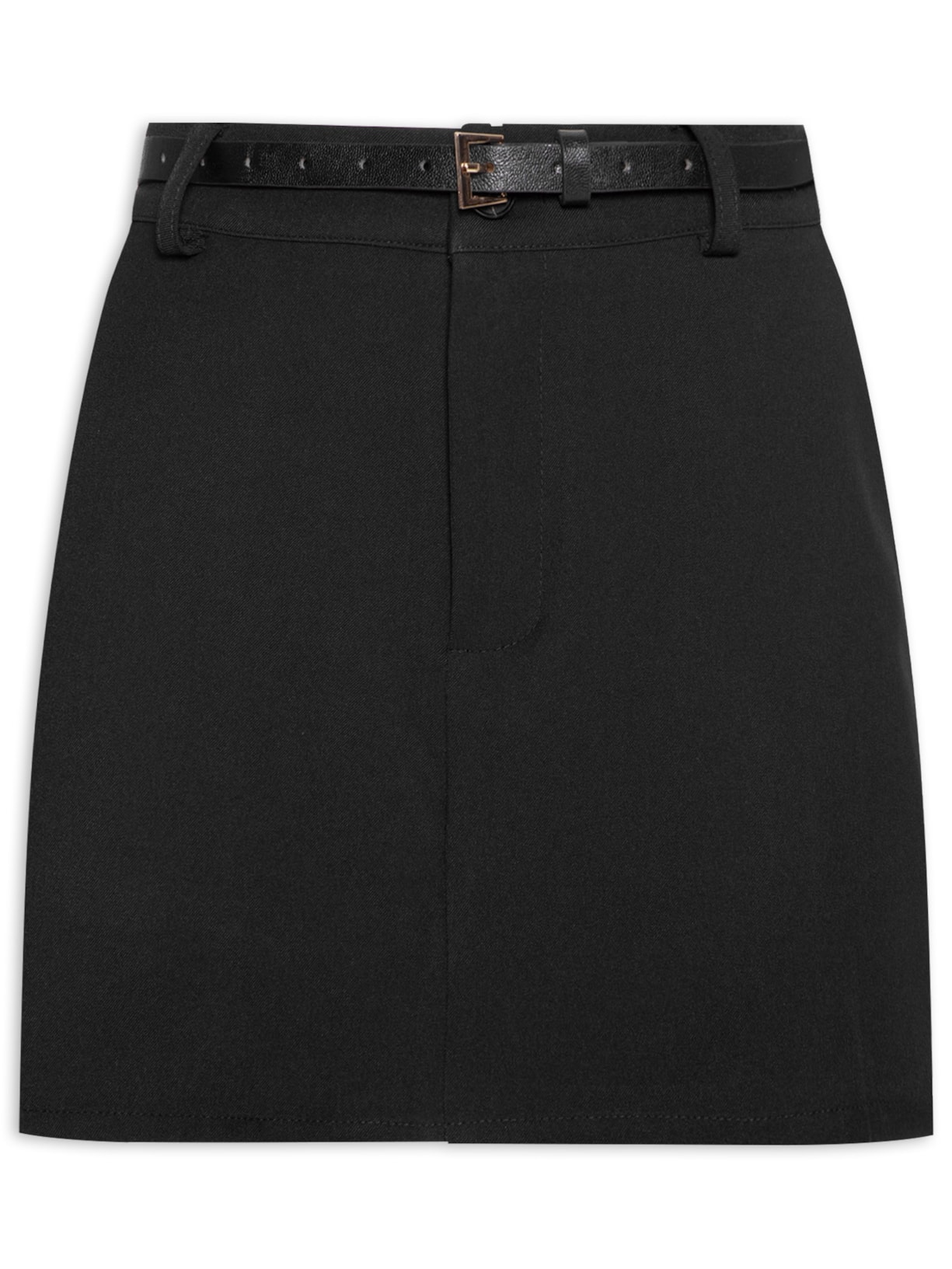 Short Saia Alfaiataria Básico - Preto