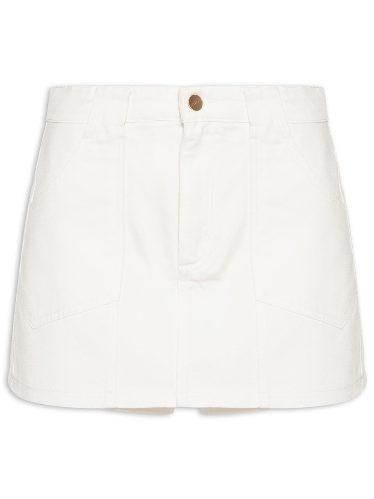 Short Saia  Amara Sarja Branco Le Lis