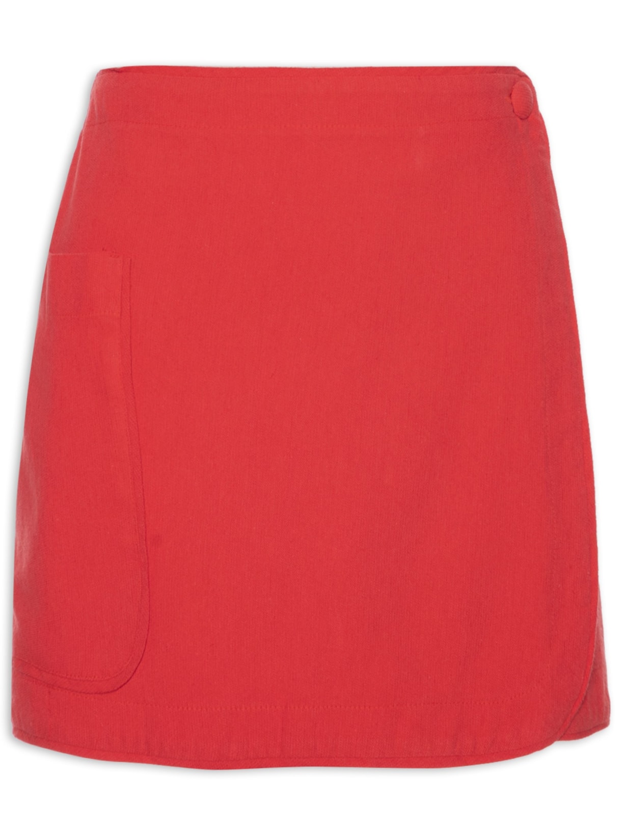 Short Saia Bolso Detalhe - Vermelho
