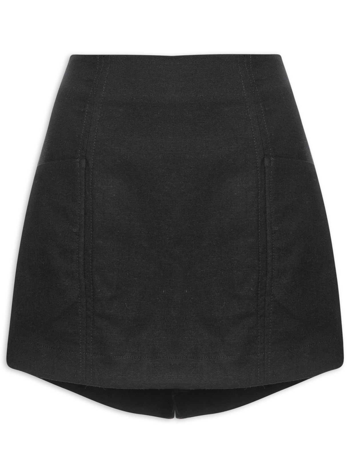 Short Saia Bolso- Preto
