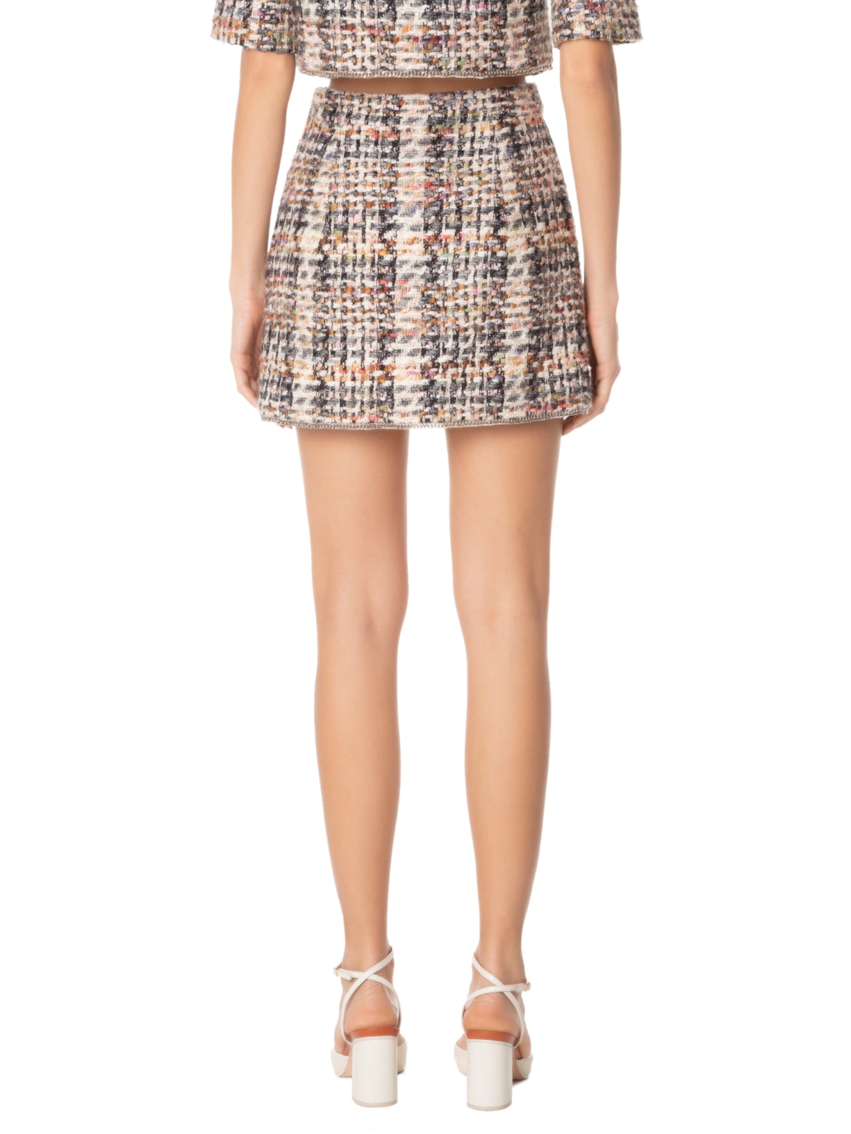 Short Saia Boucle Soul Stella Bege Nk