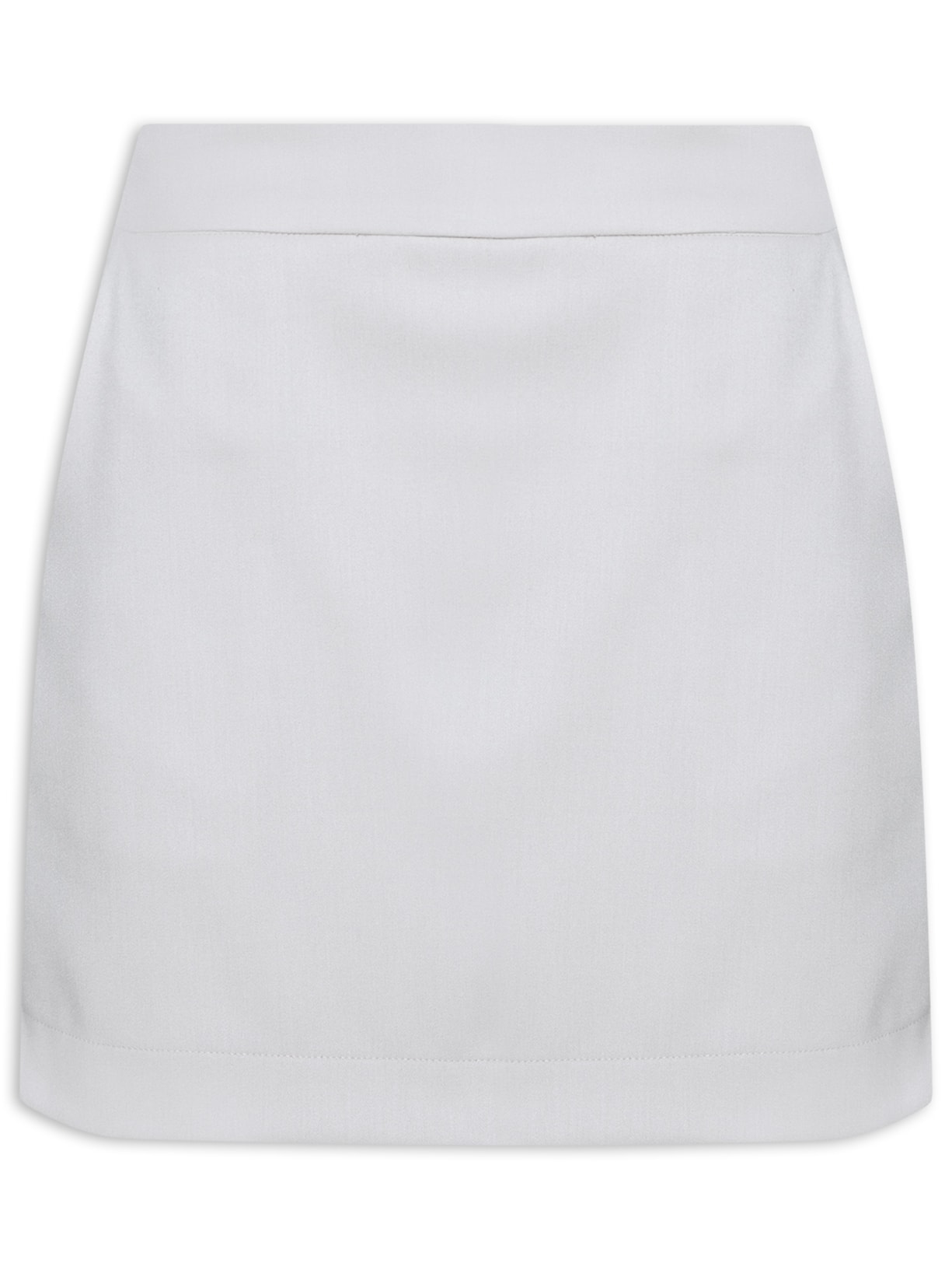 Short Saia Com Bolsos - Cinza