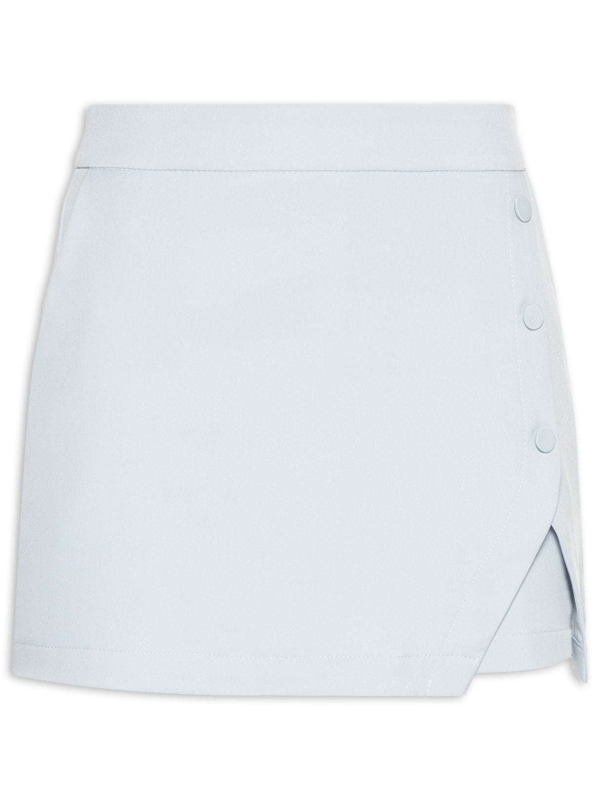 Short Saia Com Botões - Azul