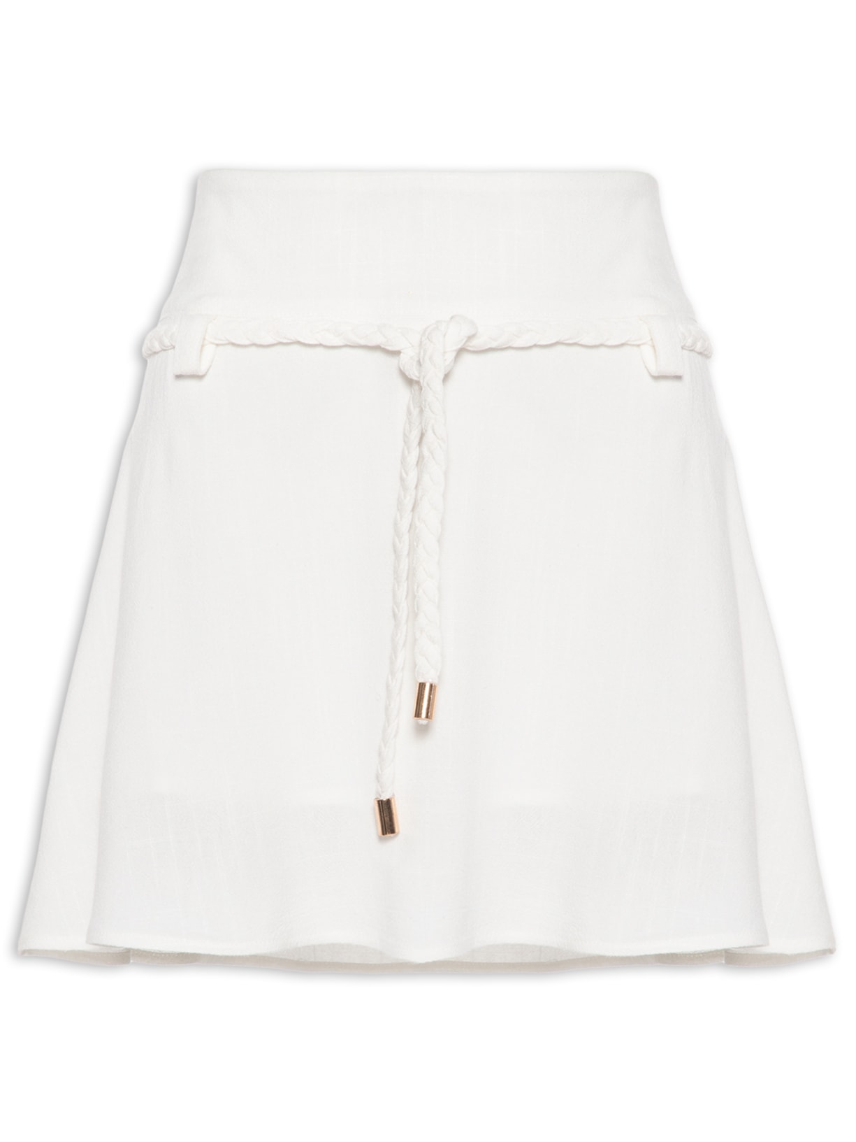 Short Saia Com Detalhe Trançado Off White Market 33