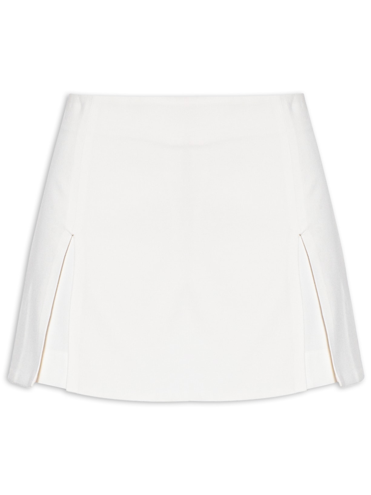 Short Saia Com Fenda - Branco