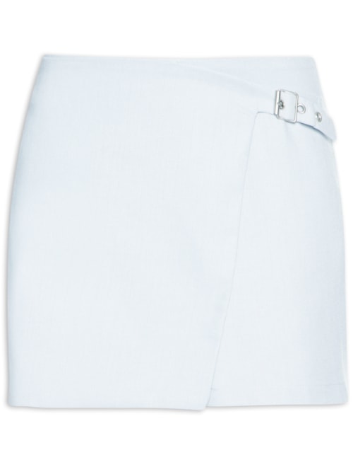 Short Saia Com Fivela - Azul