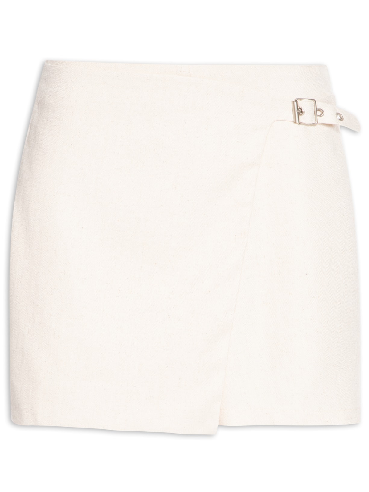Short Saia Com Fivela - Bege