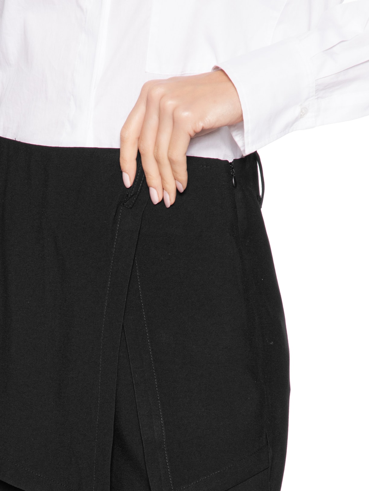 Short Saia com Sobreposição Preto Market 33