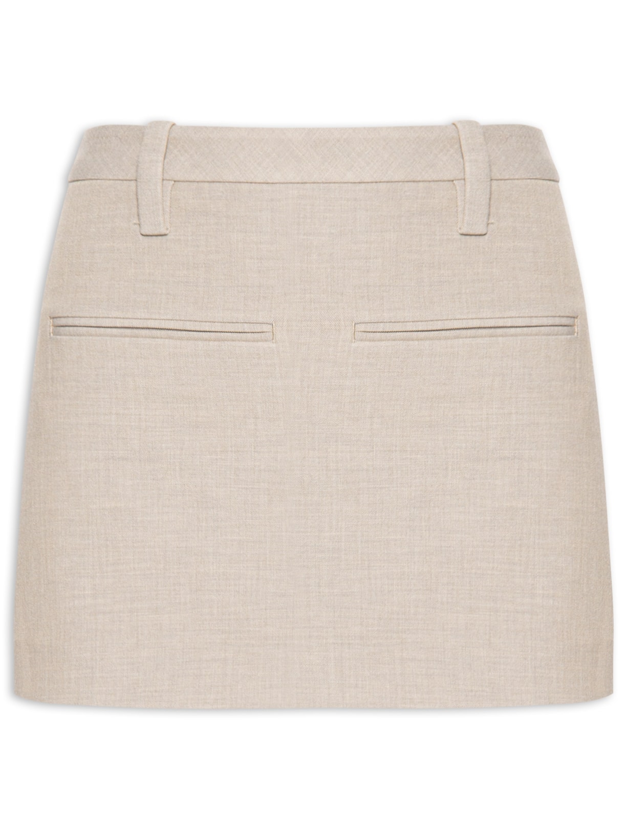 Short Saia Curto Com Bolso - Bege