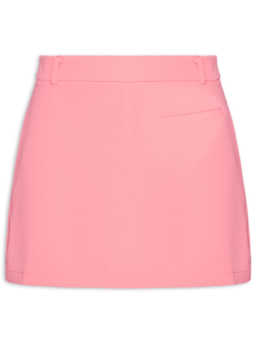 Short Saia Em Alfaiataria - Rosa