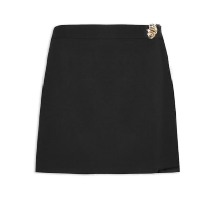 Short Saia Em Crepe - Preto