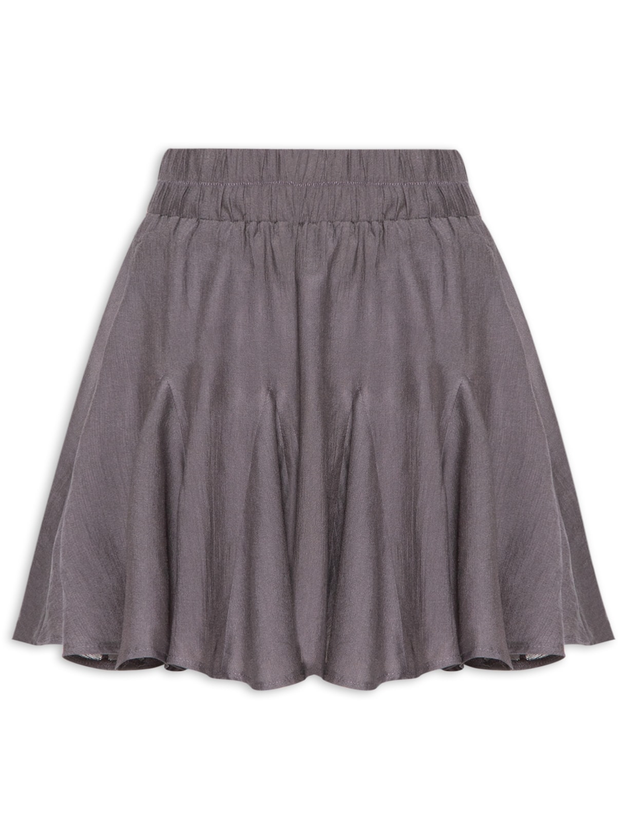 Short Saia Evasê - Cinza