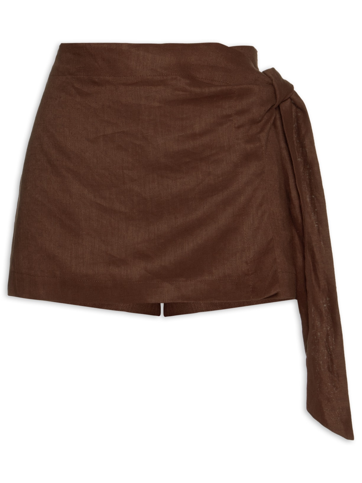 Short Saia Faixa - Marrom