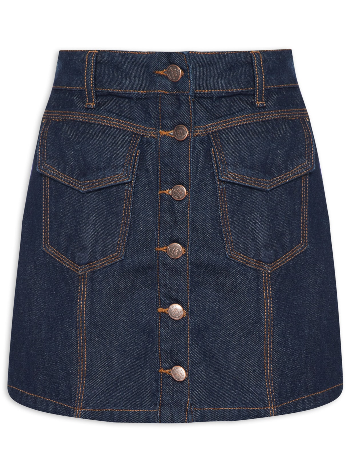 Short Saia Feminino Recortes - Azul