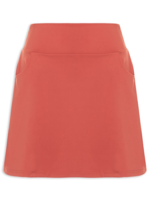 Short Saia Fitness Com Bolso - Laranja