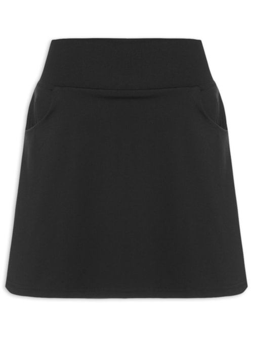 Short Saia Fitness Com Bolso - Preto