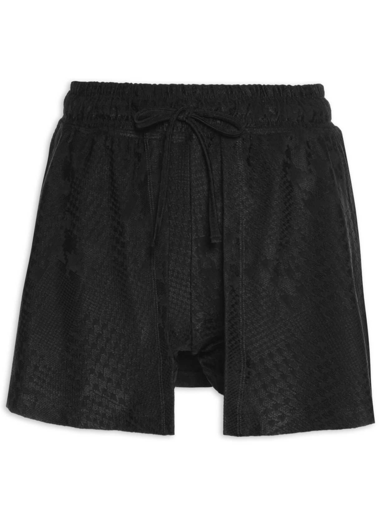 Short Saia Jacquard Louge - Preto